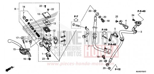FRONT BRAKE MASTER CYLINDER (CBR500RA) CBR500RAG de 2016